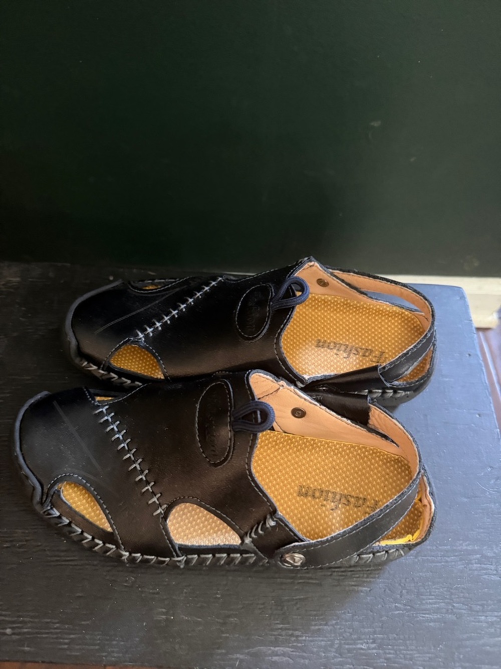 Men's Black Casual Slip-On Sandals‎